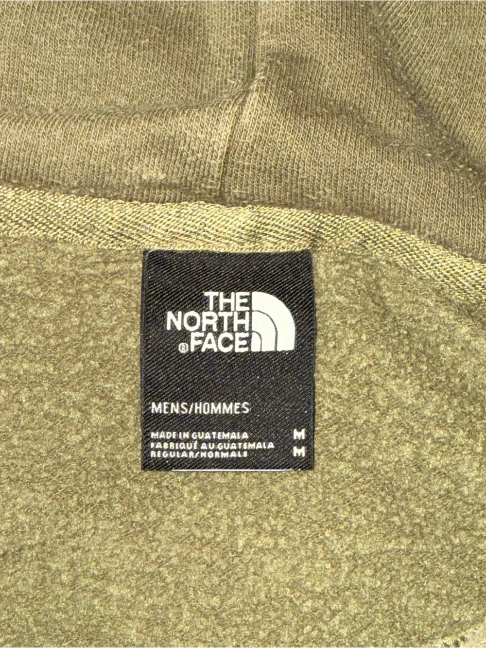 The North Face M Never Stop Exploring Hoodie Olive Green Logo Cotton Sweatshirt